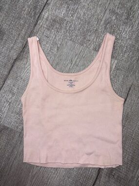 Brandy Melville Light Pink Ribbed Tank Top